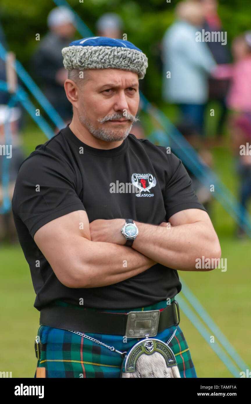 Glasgow, Scotland, UK. 26th May, 2019. The referee of the sword fight
