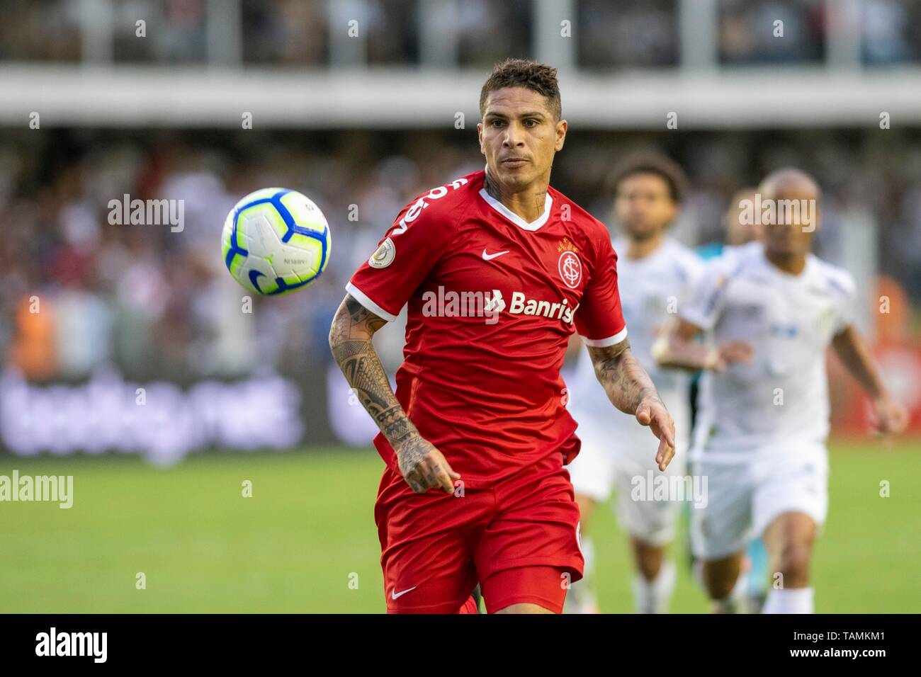 Santos, Brazil. 26th May, 2019. Guerrero of Internacional during Santos ...