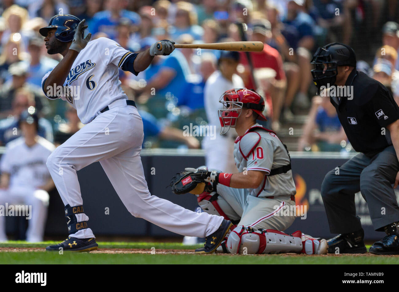 May 25 2019 Milwaukee Brewers Center Fielder Lorenzo Cain