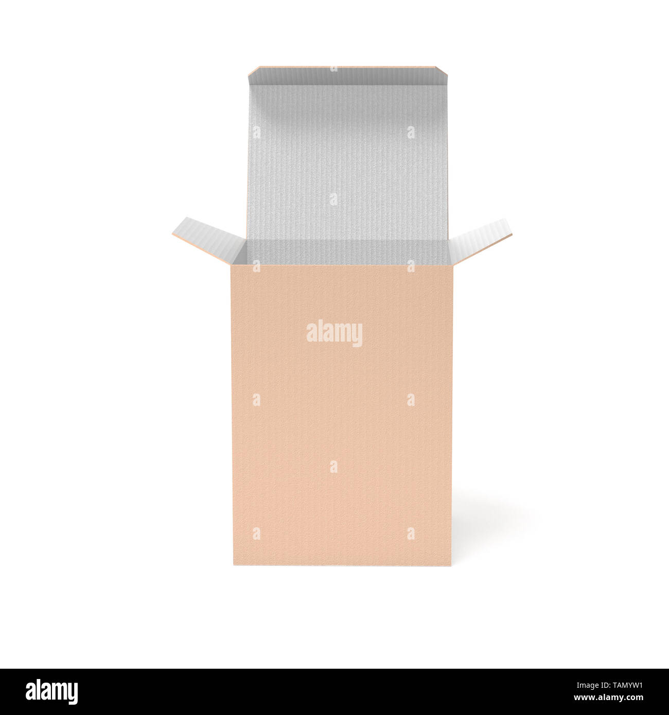 Brown paper box. 3d rendering illustration isolated on white background ...