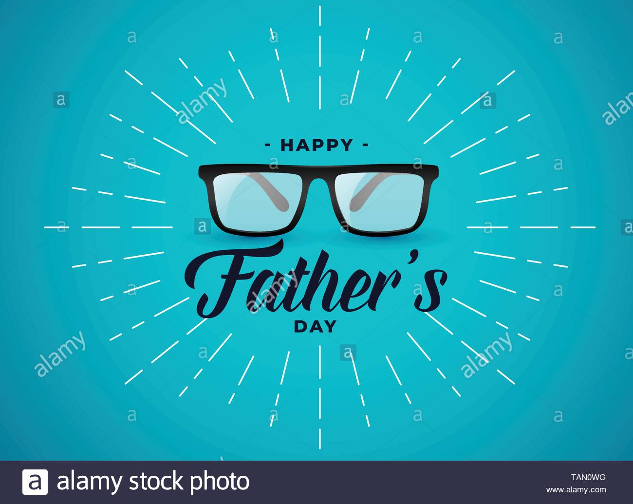 Happy Fathers Day Banner Design With Spectacles Stock Vector Art