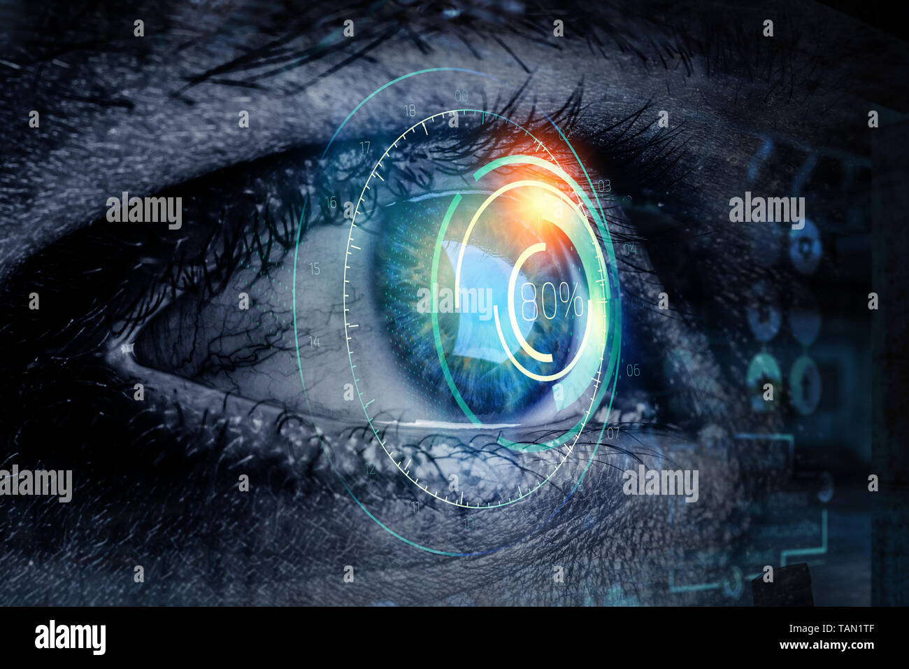 Abstract high tech eye concept Stock Photo