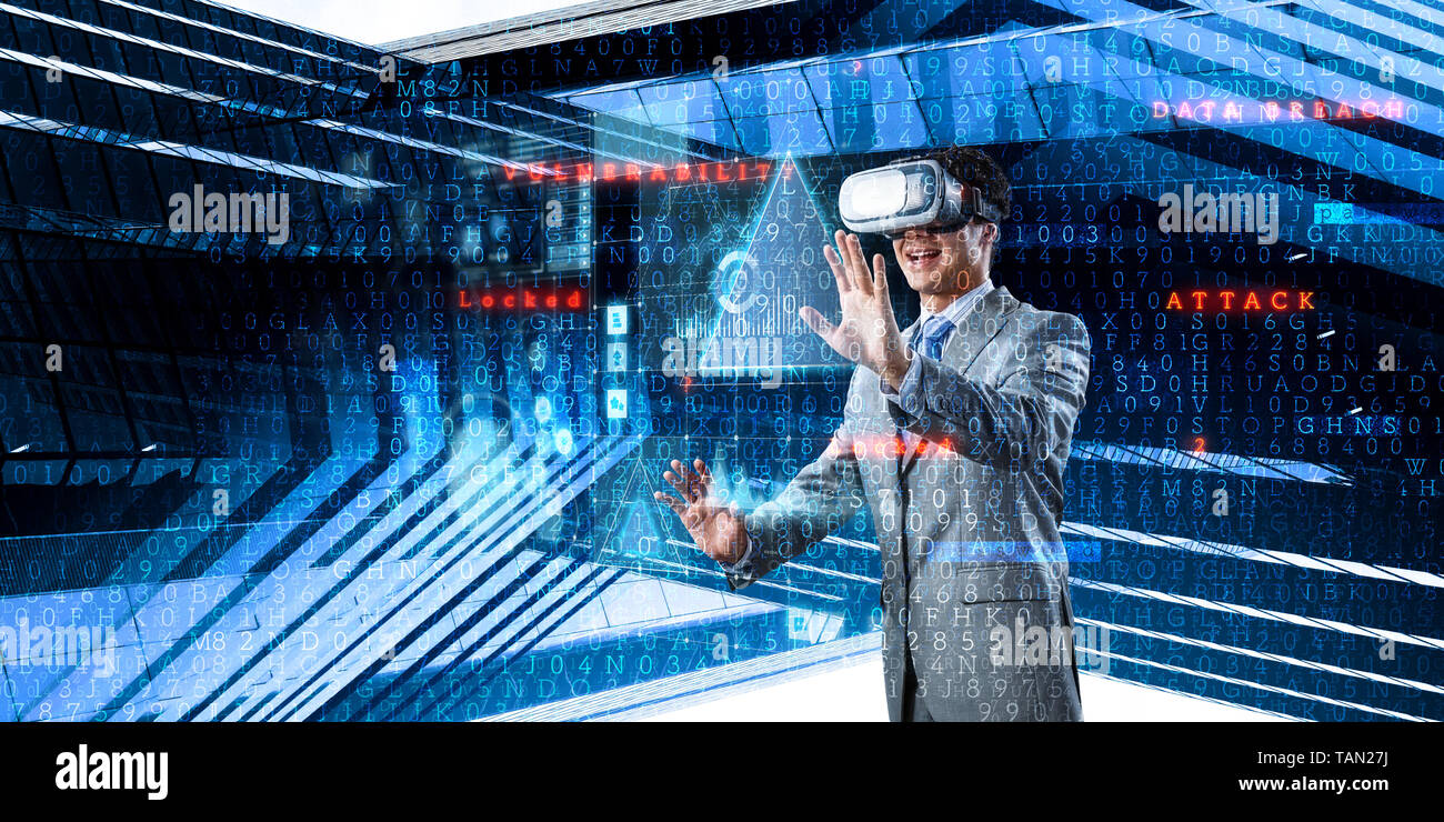 Virtual reality experience. Technologies of the future Stock Photo - Alamy