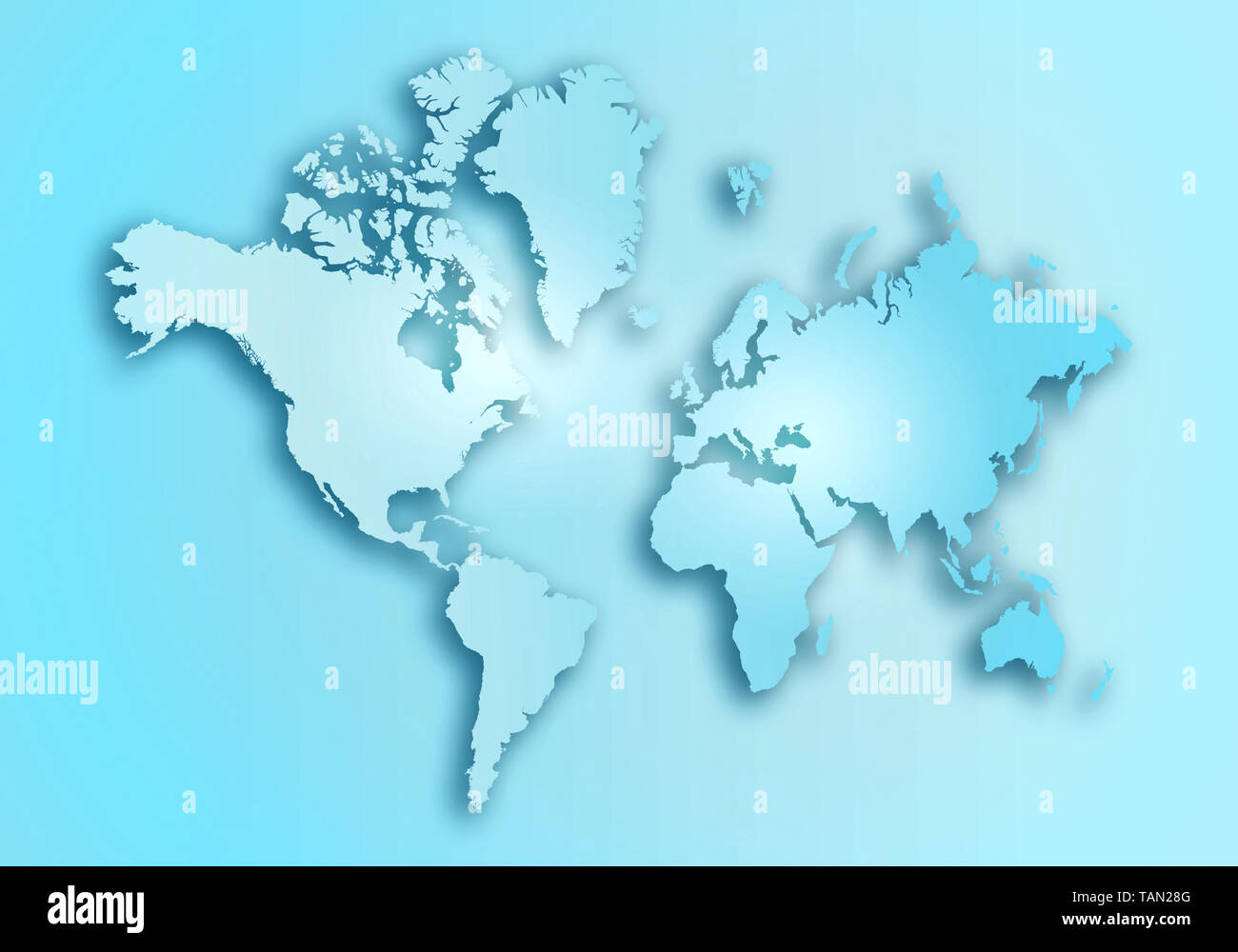 Simple World Map Outline