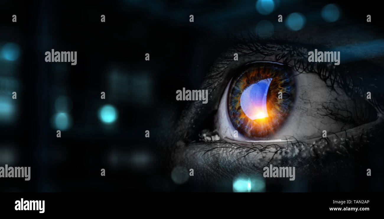 Abstract high tech eye concept Stock Photo