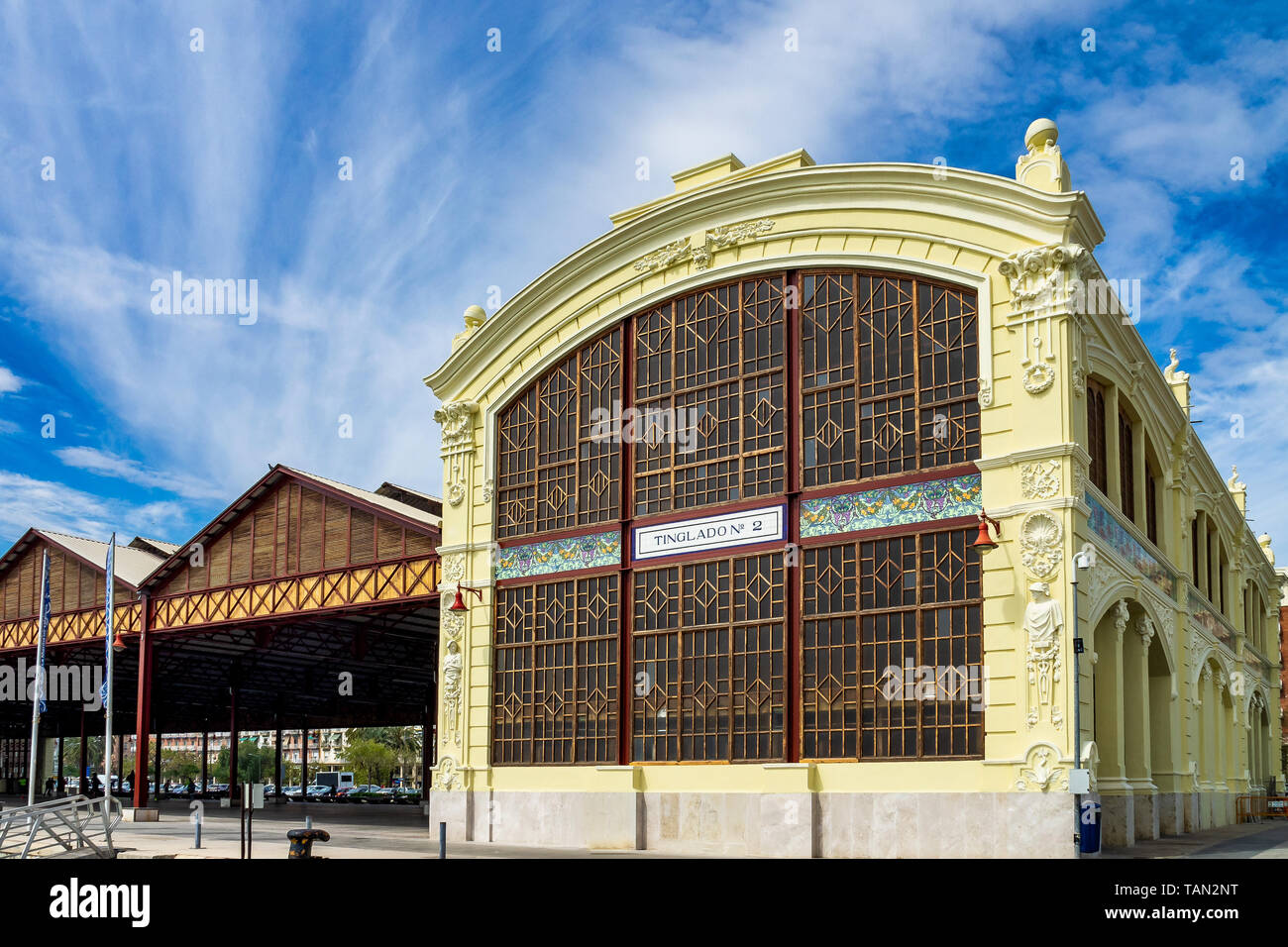 Old industrial building in Puerto Sagunto at Valencia spain Stock Photo -  Alamy