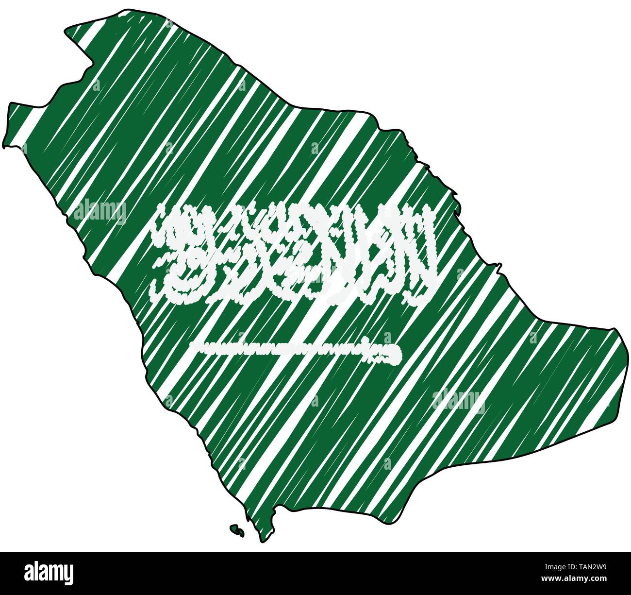 Saudi Arabia Map Drawing