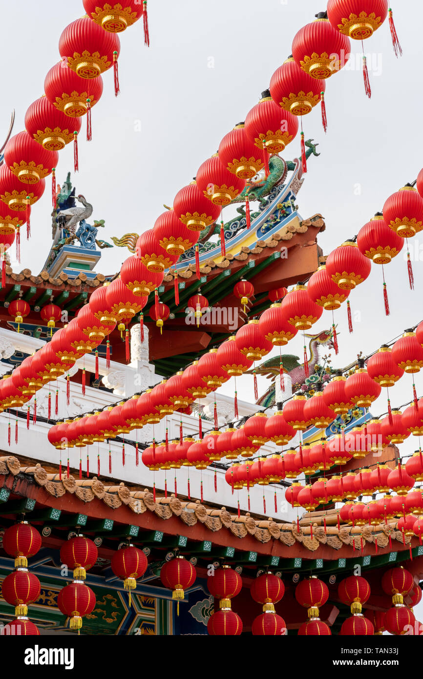 Red lanterns decoration in Thean Hou Temple, Kuala Lumpur, Malaysia
