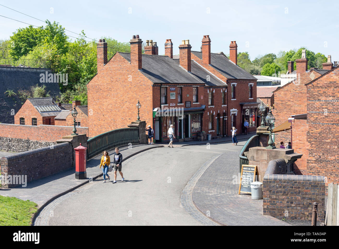 Canal Street Bridge, Canal Street, Black Country Living Museum, Dudley, West Midlands, England, United Kingdom Stock Photo