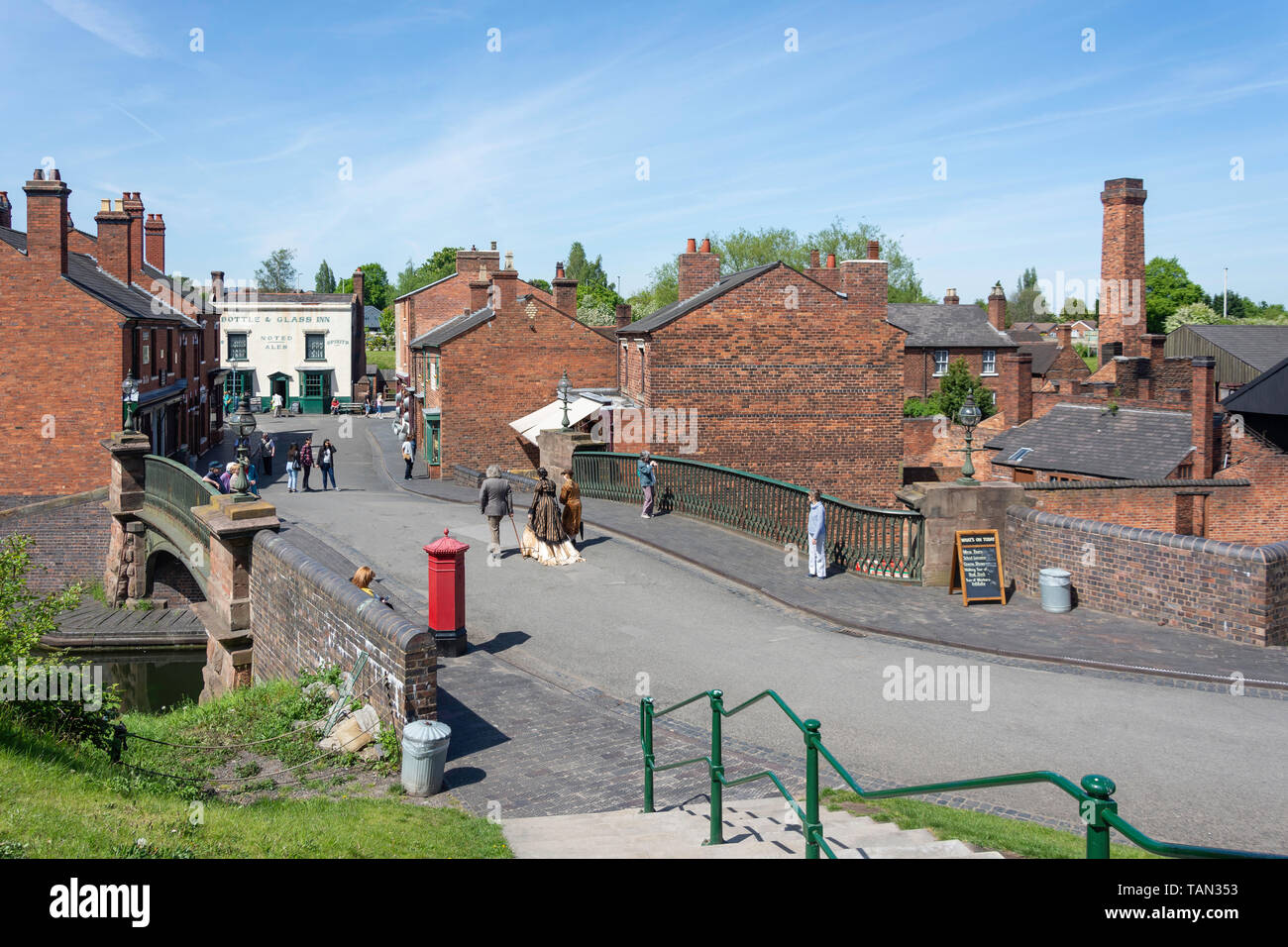 Canal Street Bridge, Canal Street, Black Country Living Museum, Dudley, West Midlands, England, United Kingdom Stock Photo