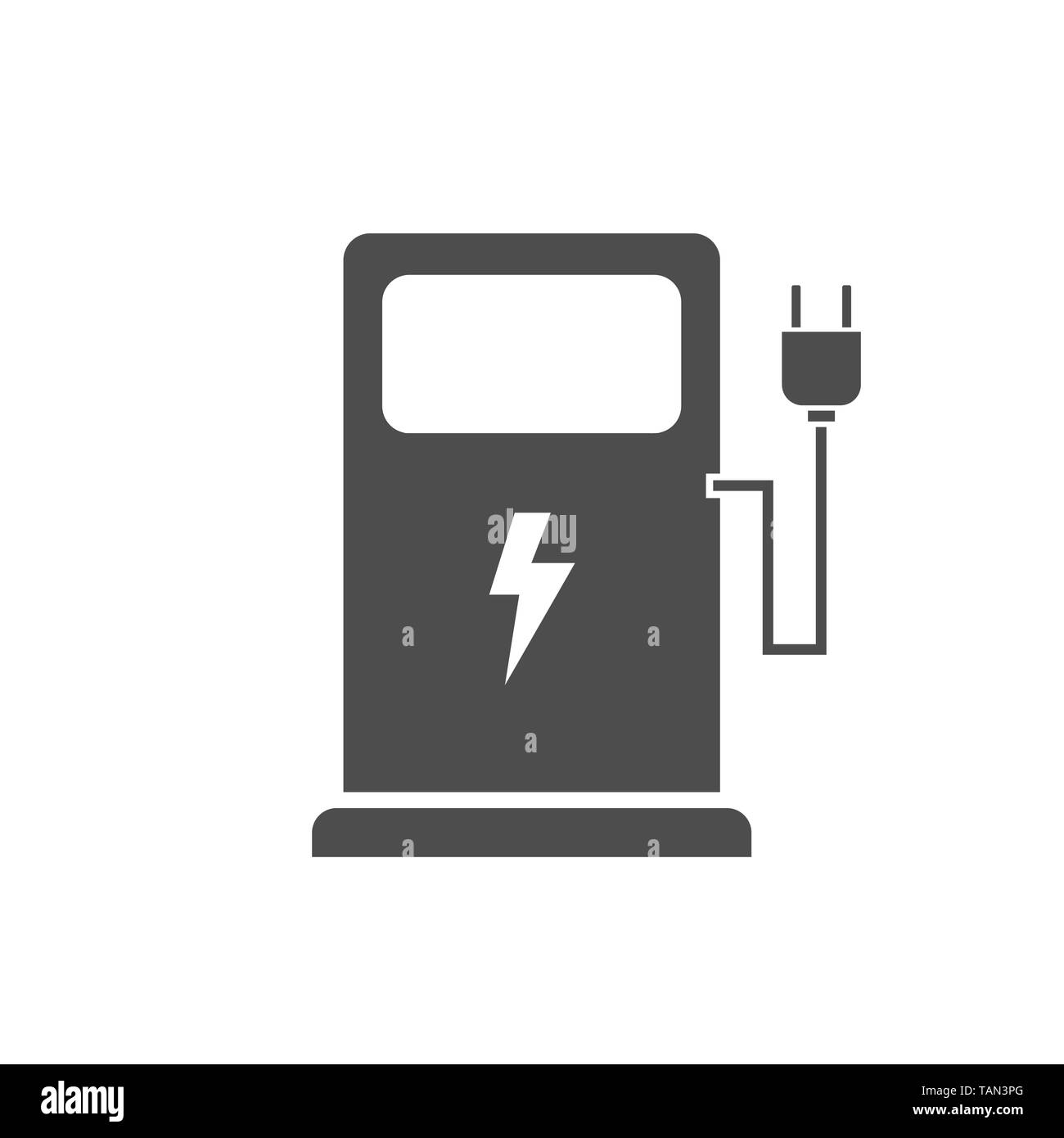 Charging station for electric car icon. Vector illustration Stock Vector