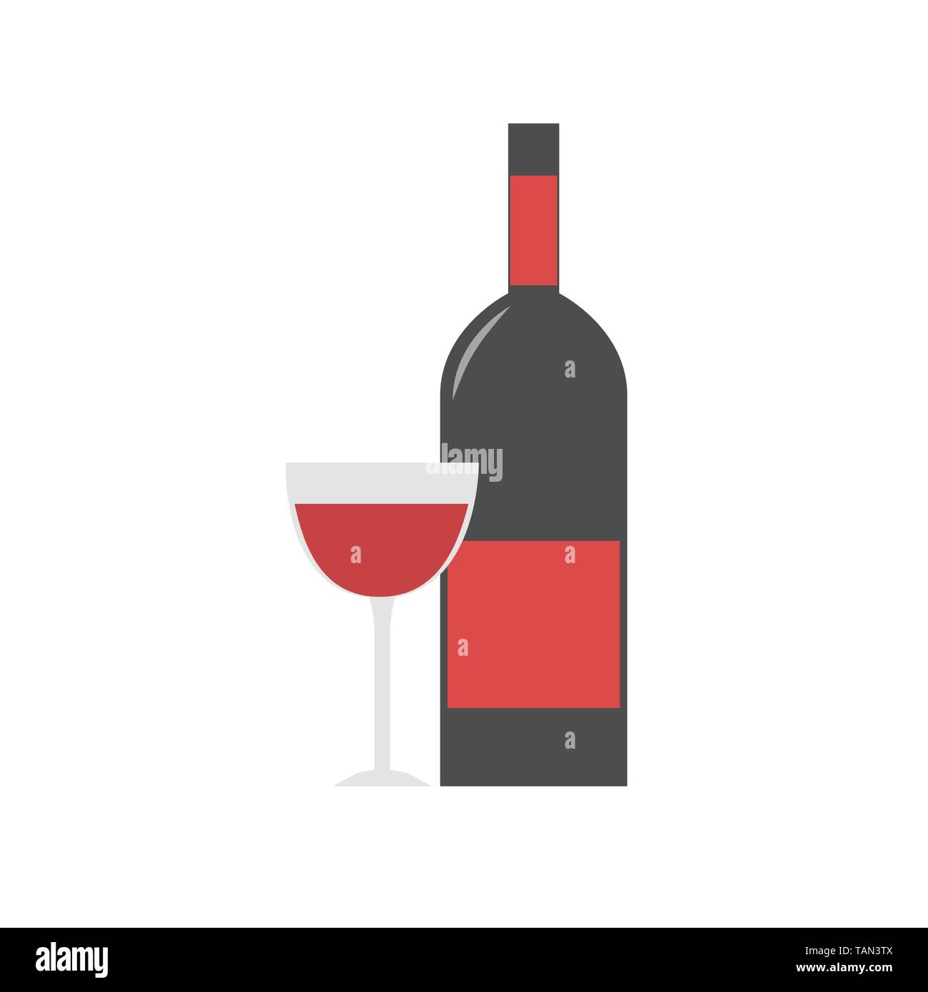 Wine glass and bottle abstract background vector image hi-res stock ...