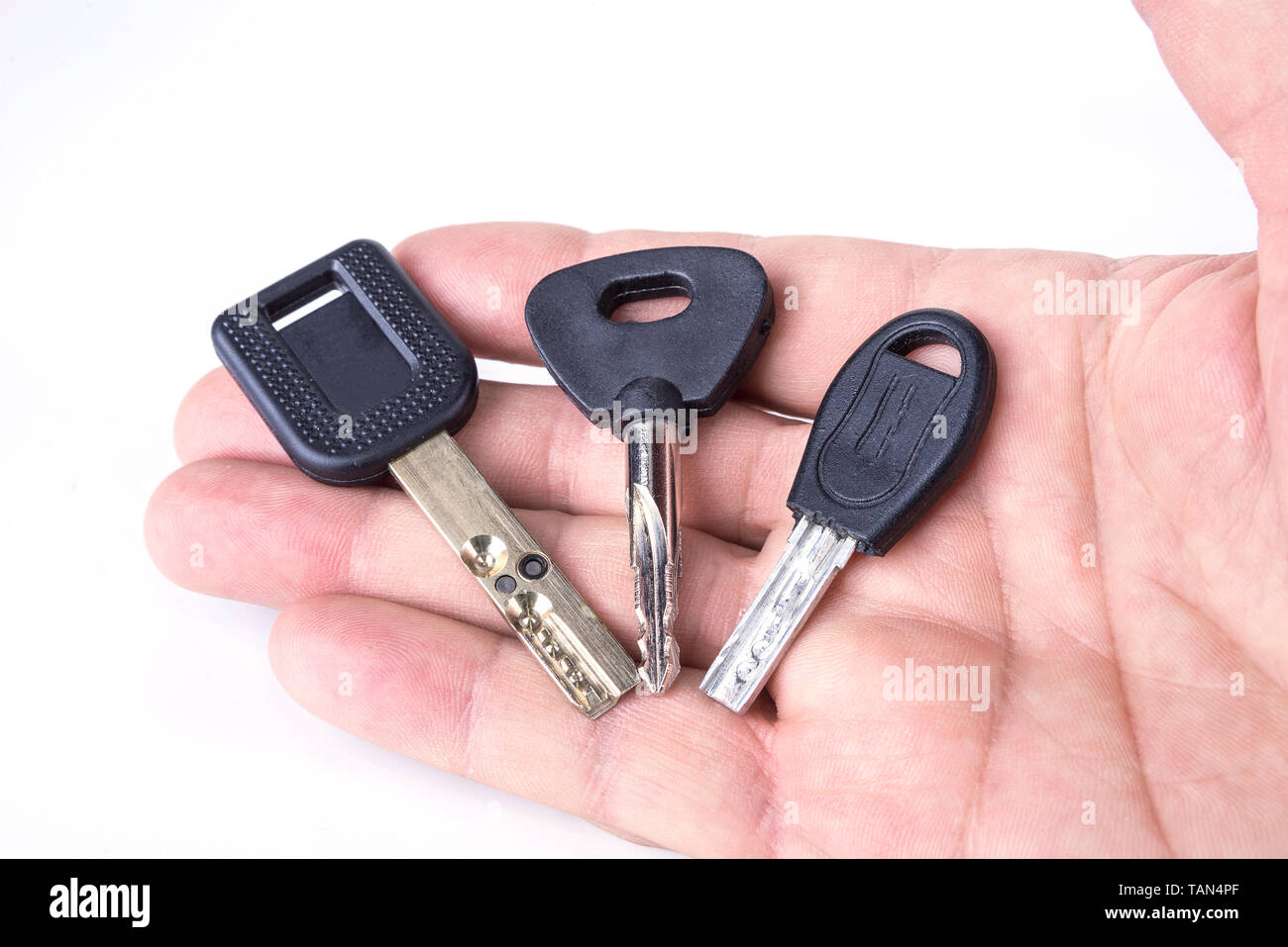 Special keys for property protection. Safety lock concept Stock Photo