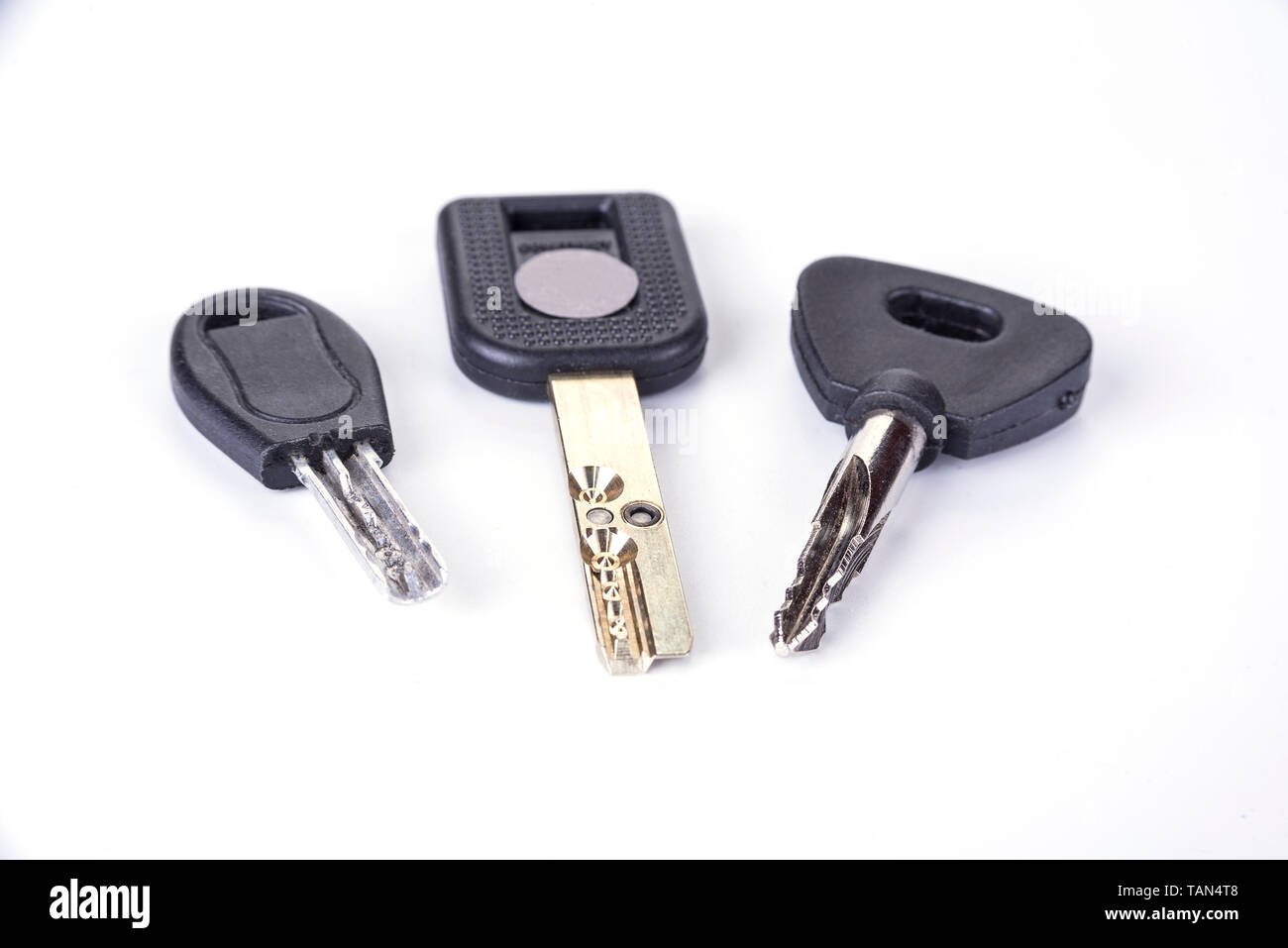 Special keys for property protection. Safety lock concept Stock Photo