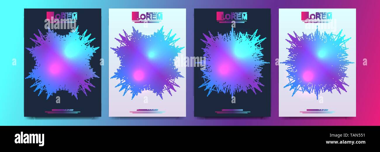 Modern vector template for brochure, leaflet, flyer, cover, catalog, magazine or annual report in A4 size. Business, science and technology design Stock Vector