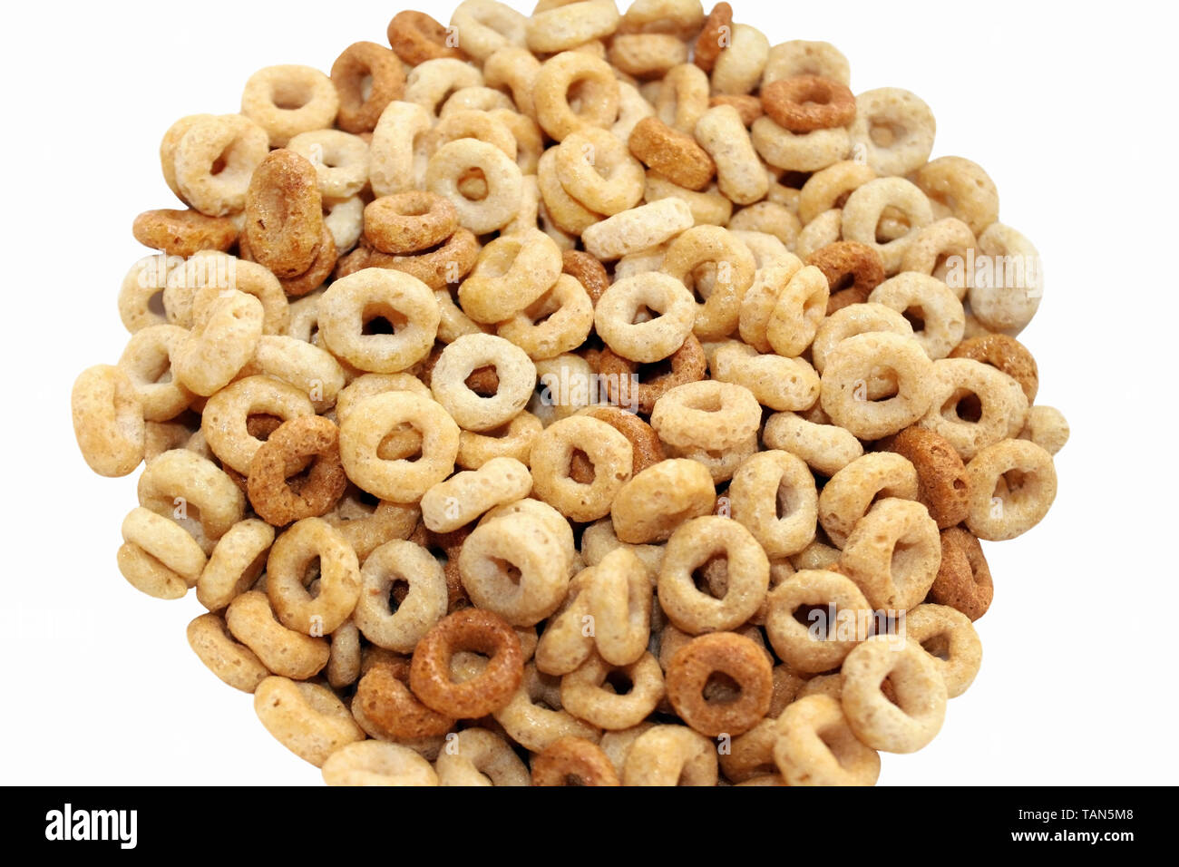 Close up of multigrain cereal isolated on a white background Stock Photo