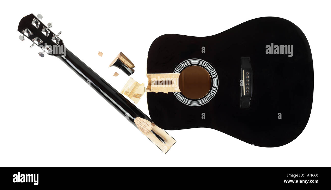 Guitar repair and service broken sound board and neck acoustic guitar