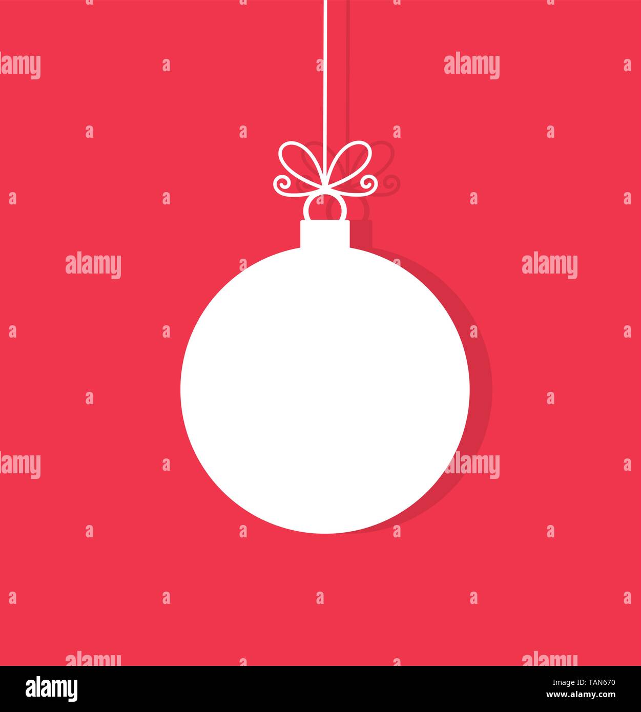 Christmas ball hanging ornament. Vector illustration Stock Vector Image ...