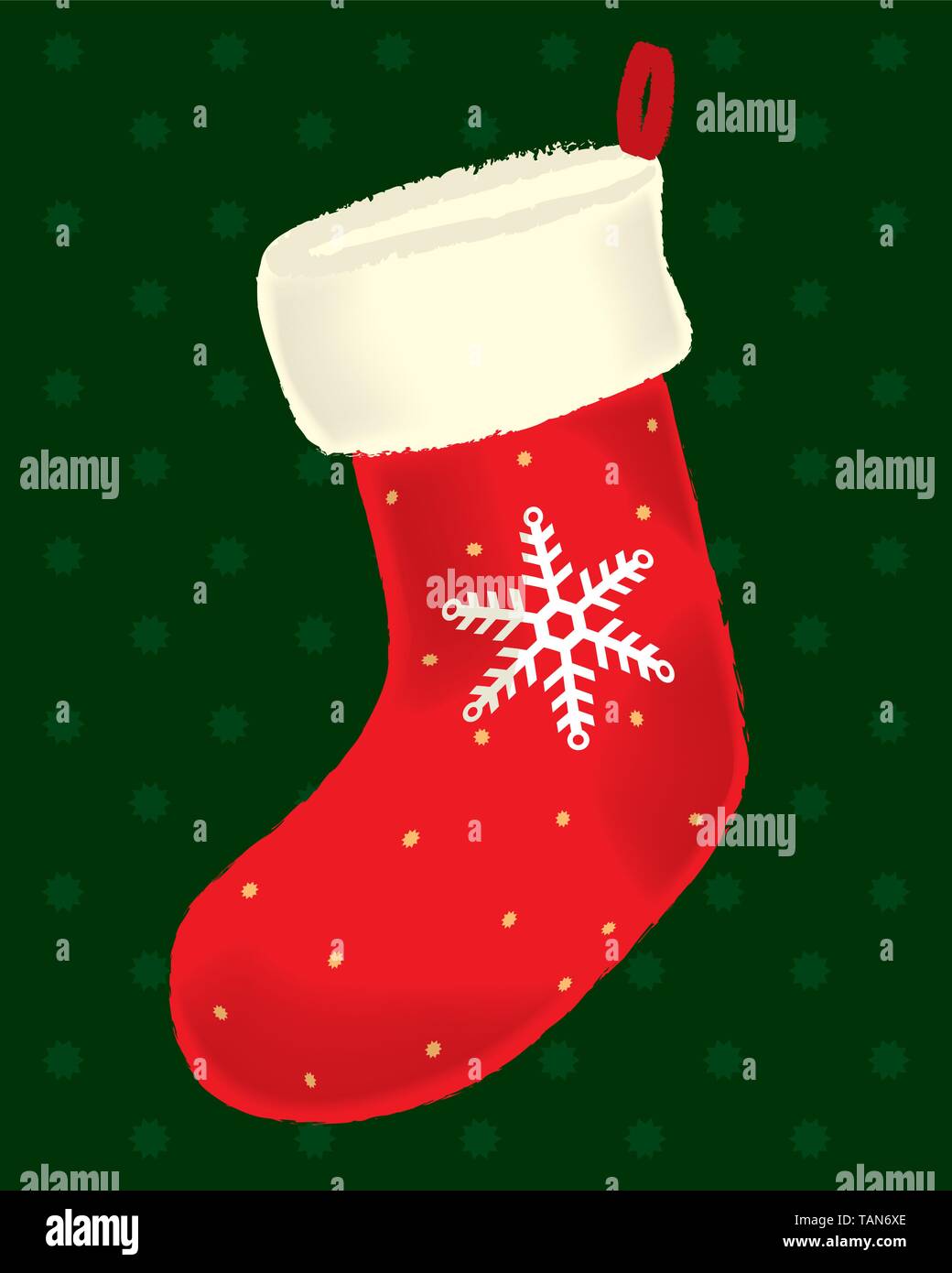 Vector illustration of Christmas season greetings socks in red and ...