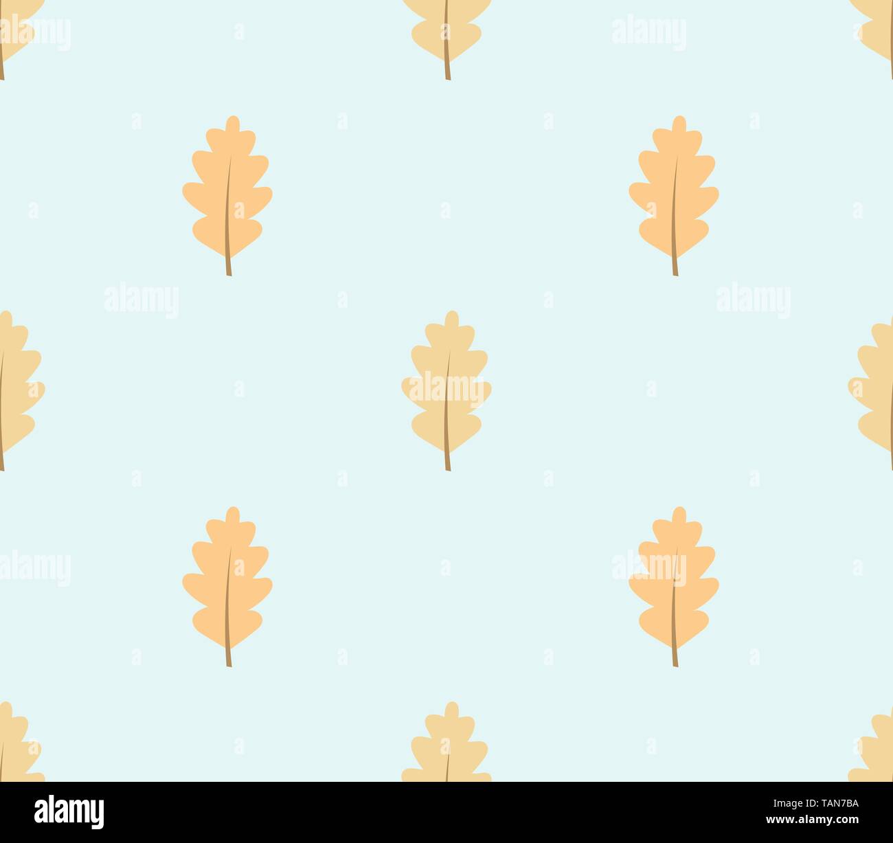 Autumn oak leaves seamless pattern. Vector illustration Stock Vector ...