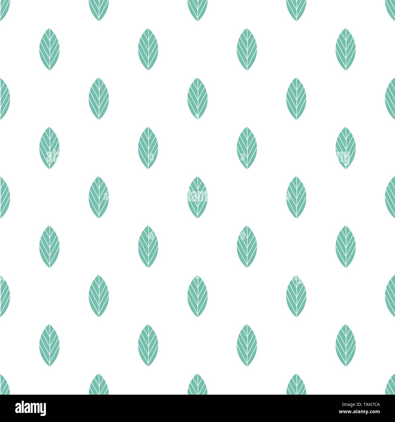 Blue leaves seamless pattern. Vector illustration Stock Vector Image ...