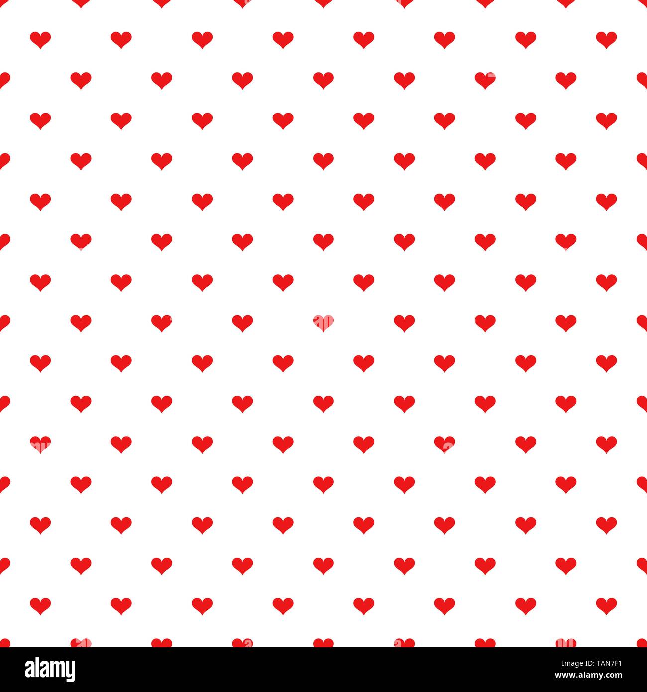 Red hearts seamless pattern. Vector illustration Stock Vector Image ...
