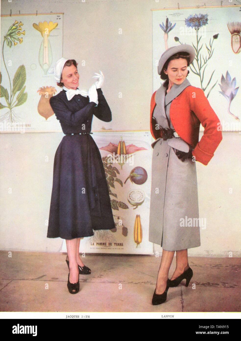 Vintage fashion photo 1940 Stock Photo