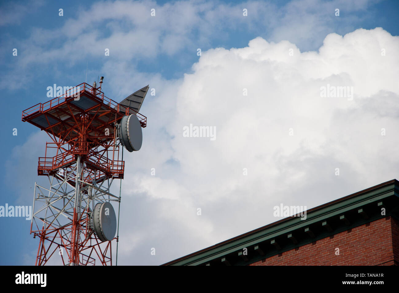 Television signal tower Stock Photo Alamy