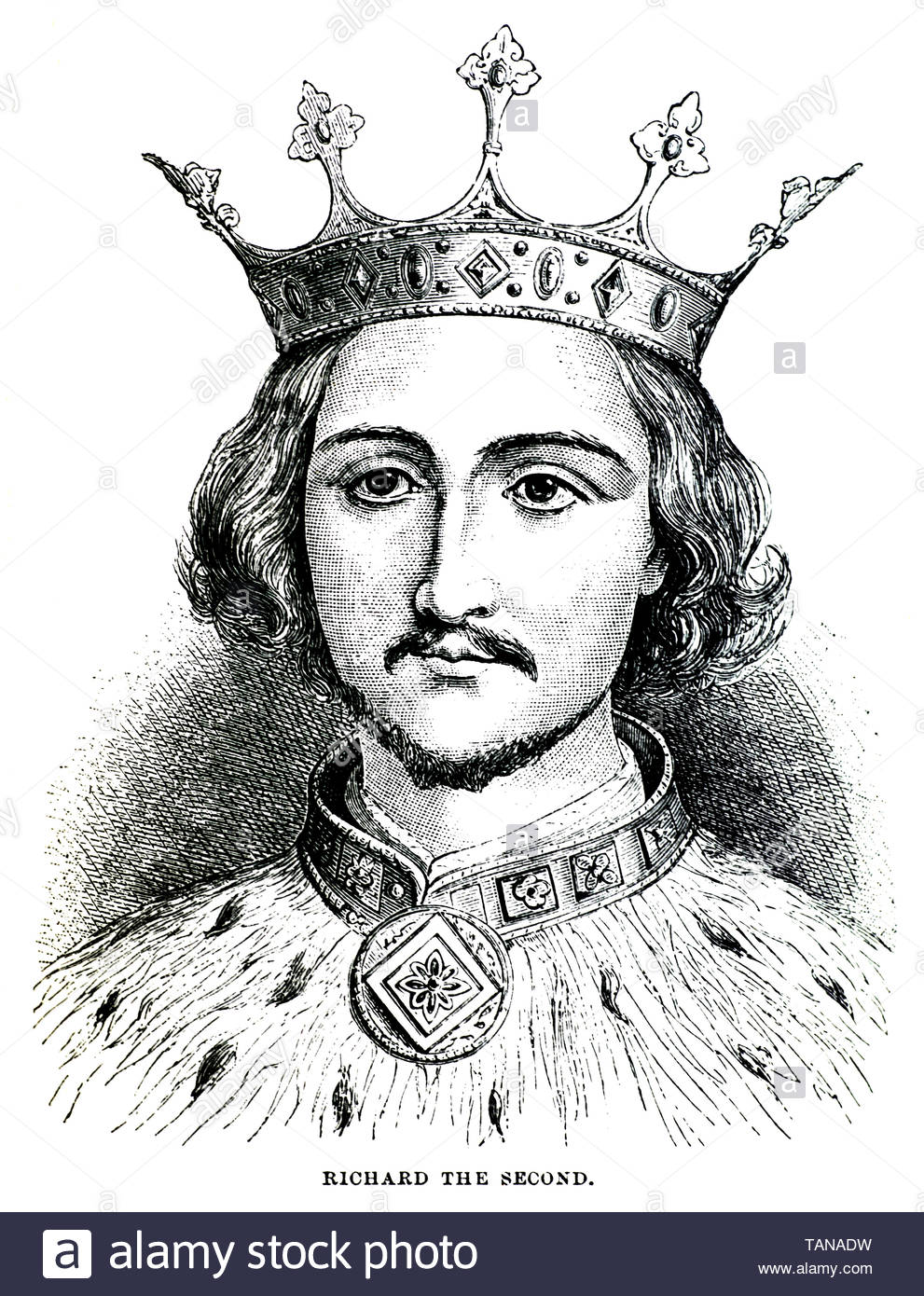 Richard II, 1367 – 1400, was King of England from 1377 until he was deposed in 1399 Stock Photo