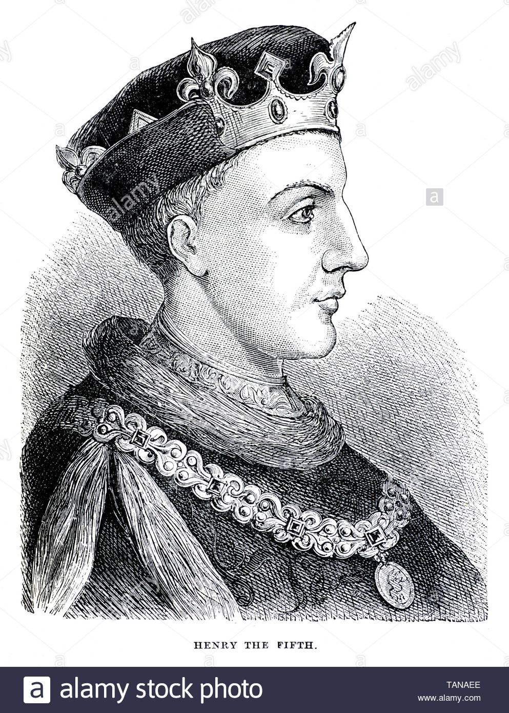 Henry V, 1386 – 1422, was King of England from 1413 until his death in 1422 Stock Photo