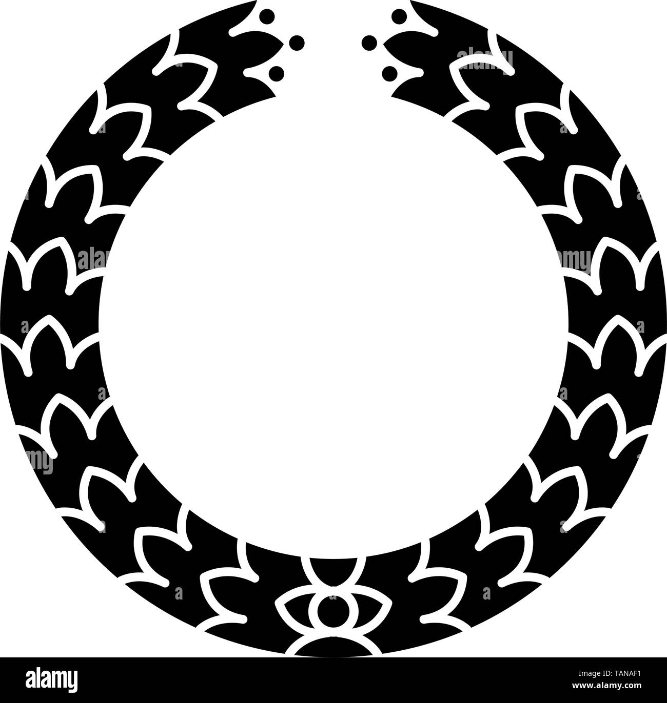 Isolated laurel wreath icon on a white background - Vector Stock Vector ...