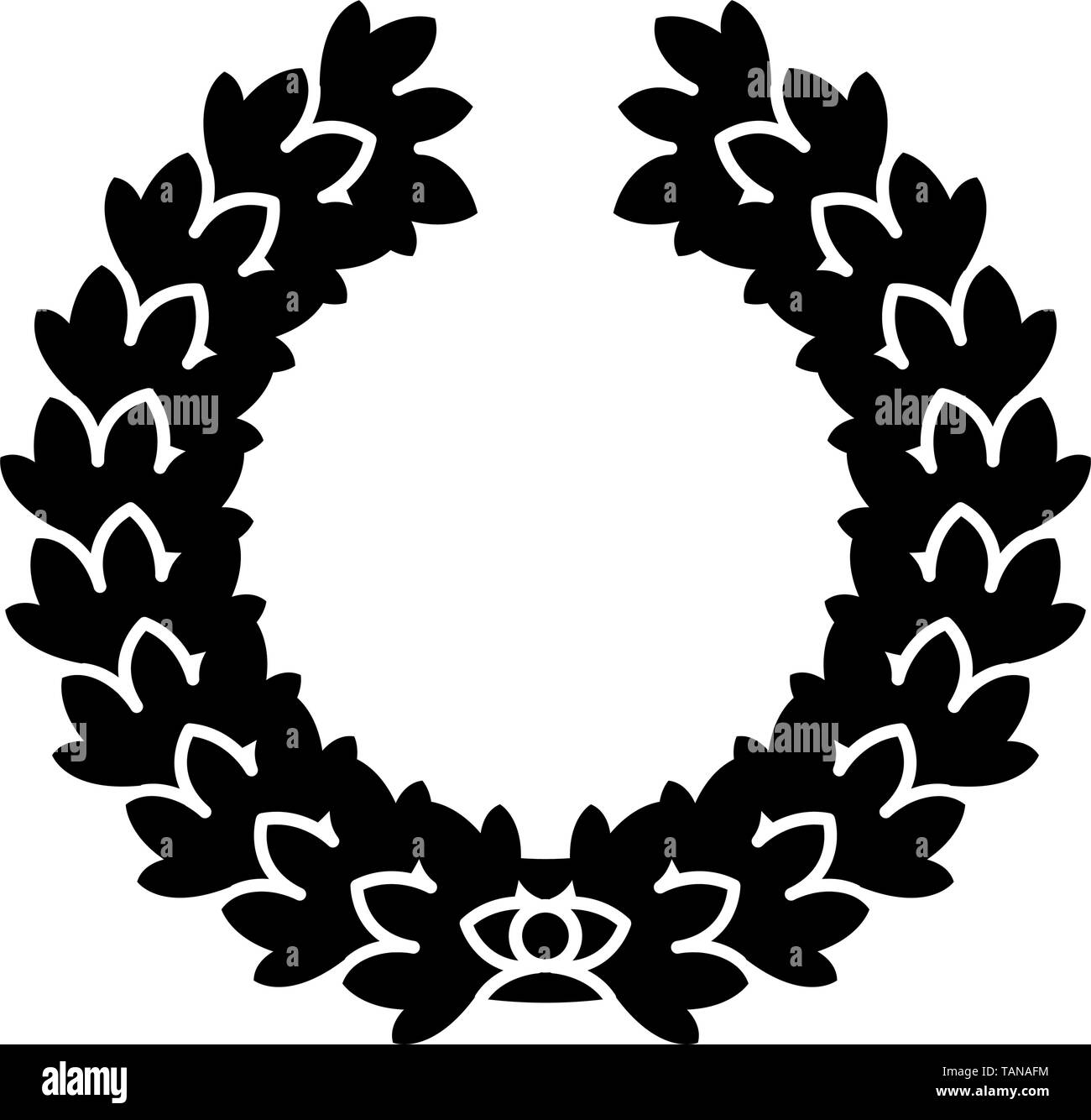 Isolated laurel wreath icon on a white background - Vector Stock Vector ...