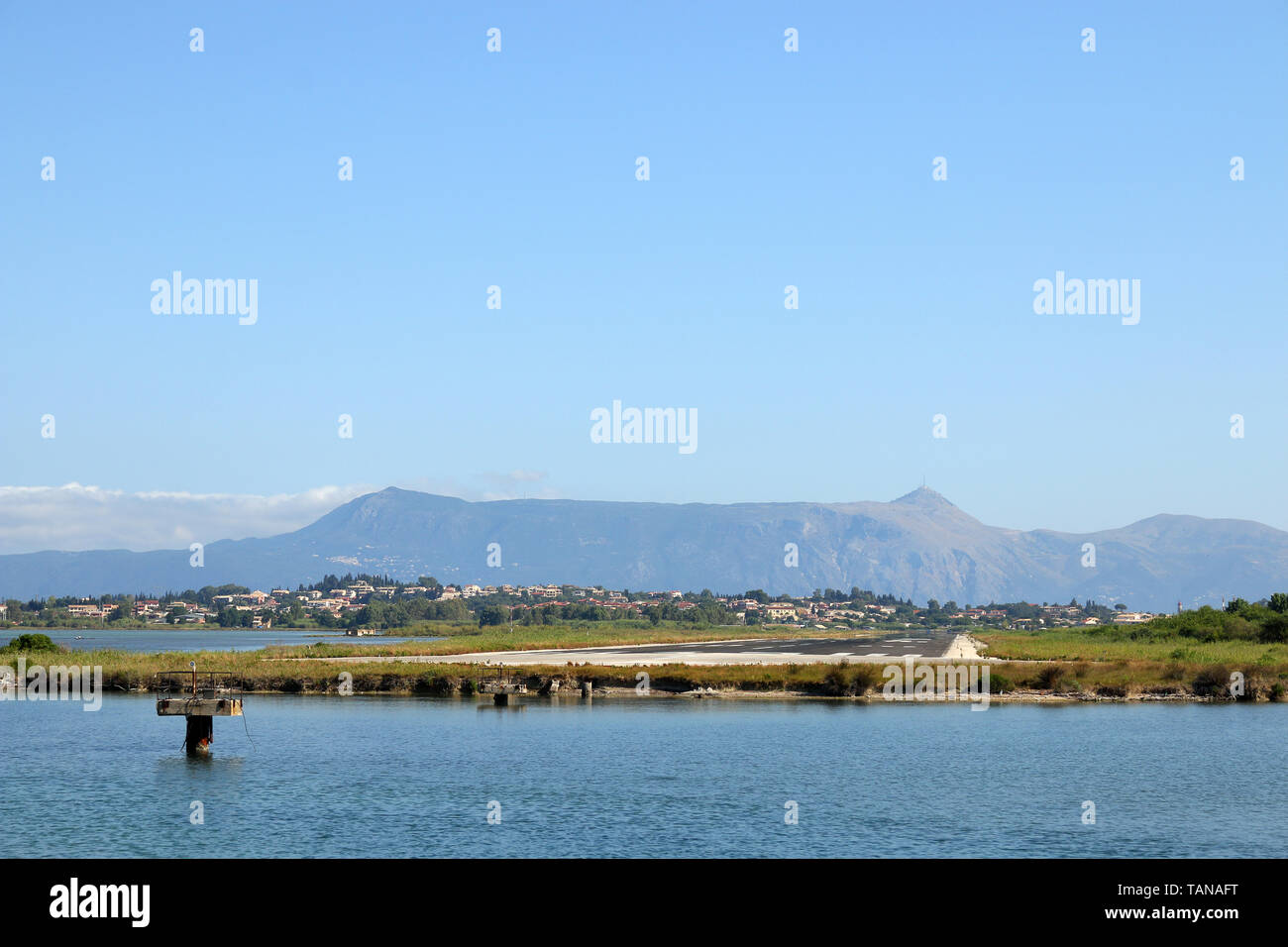 Airport on the Corfu island Greece Stock Photo Alamy