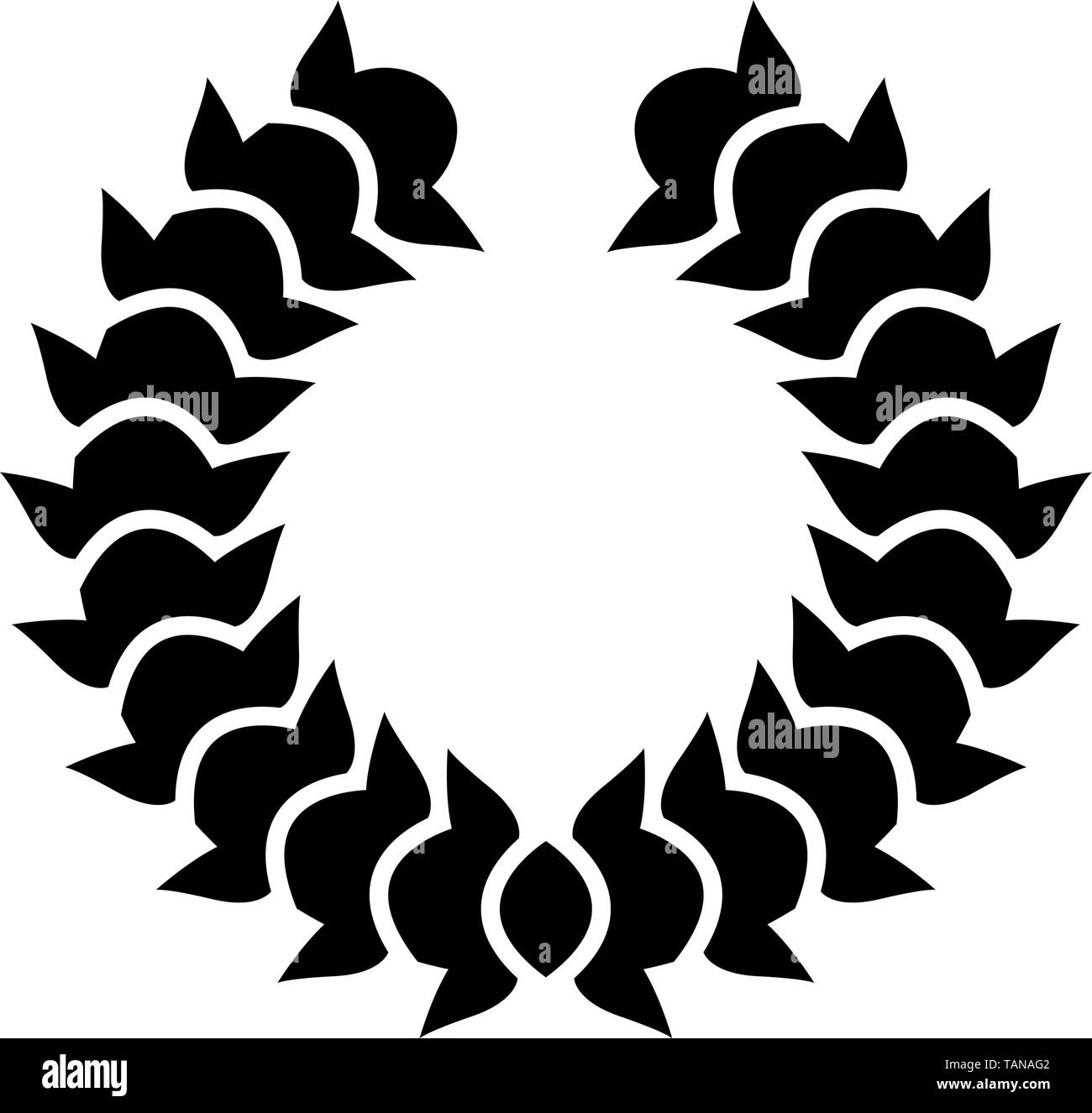 Isolated laurel wreath icon on a white background - Vector Stock Vector ...