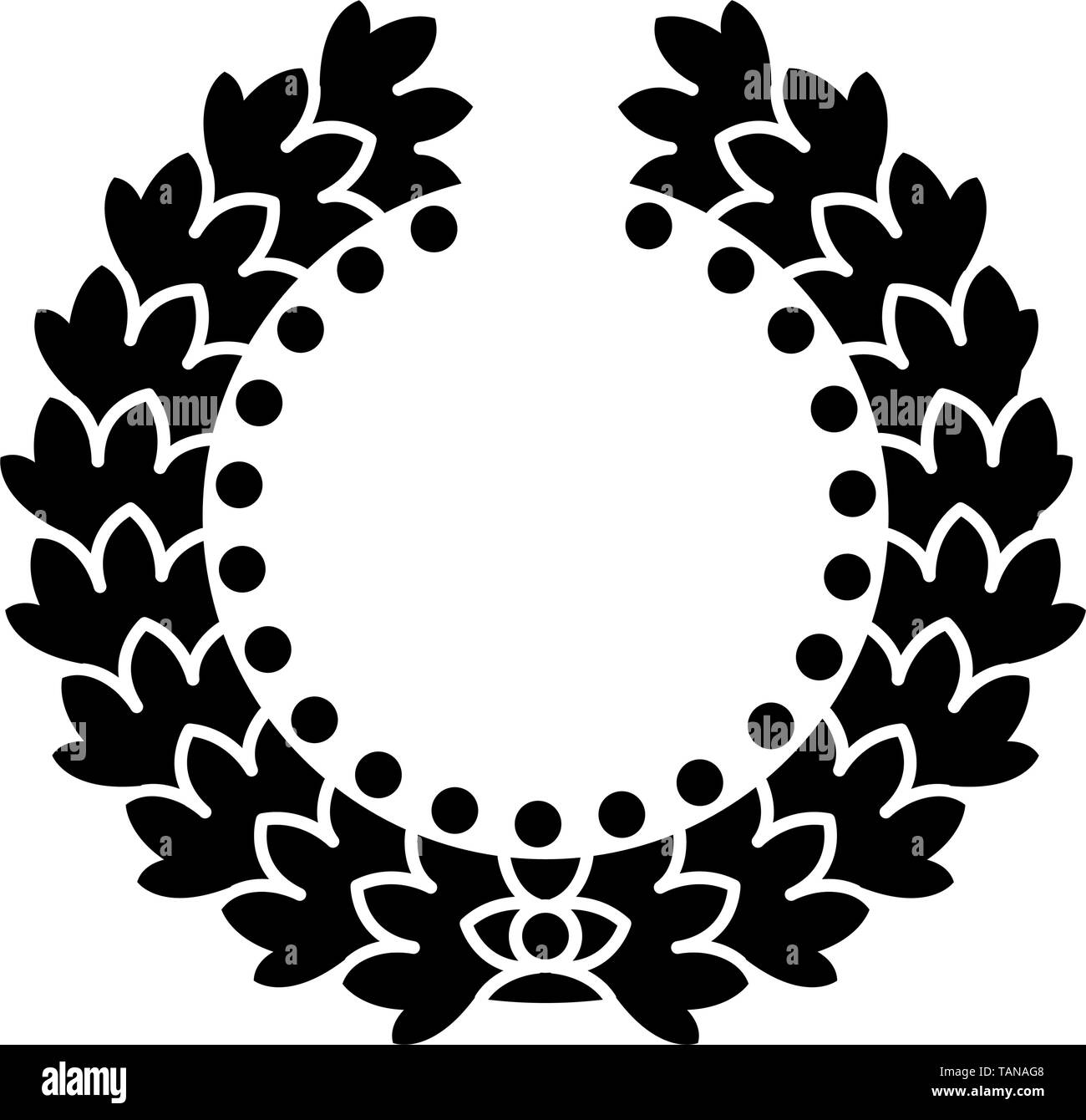 Isolated laurel wreath icon on a white background - Vector Stock Vector ...