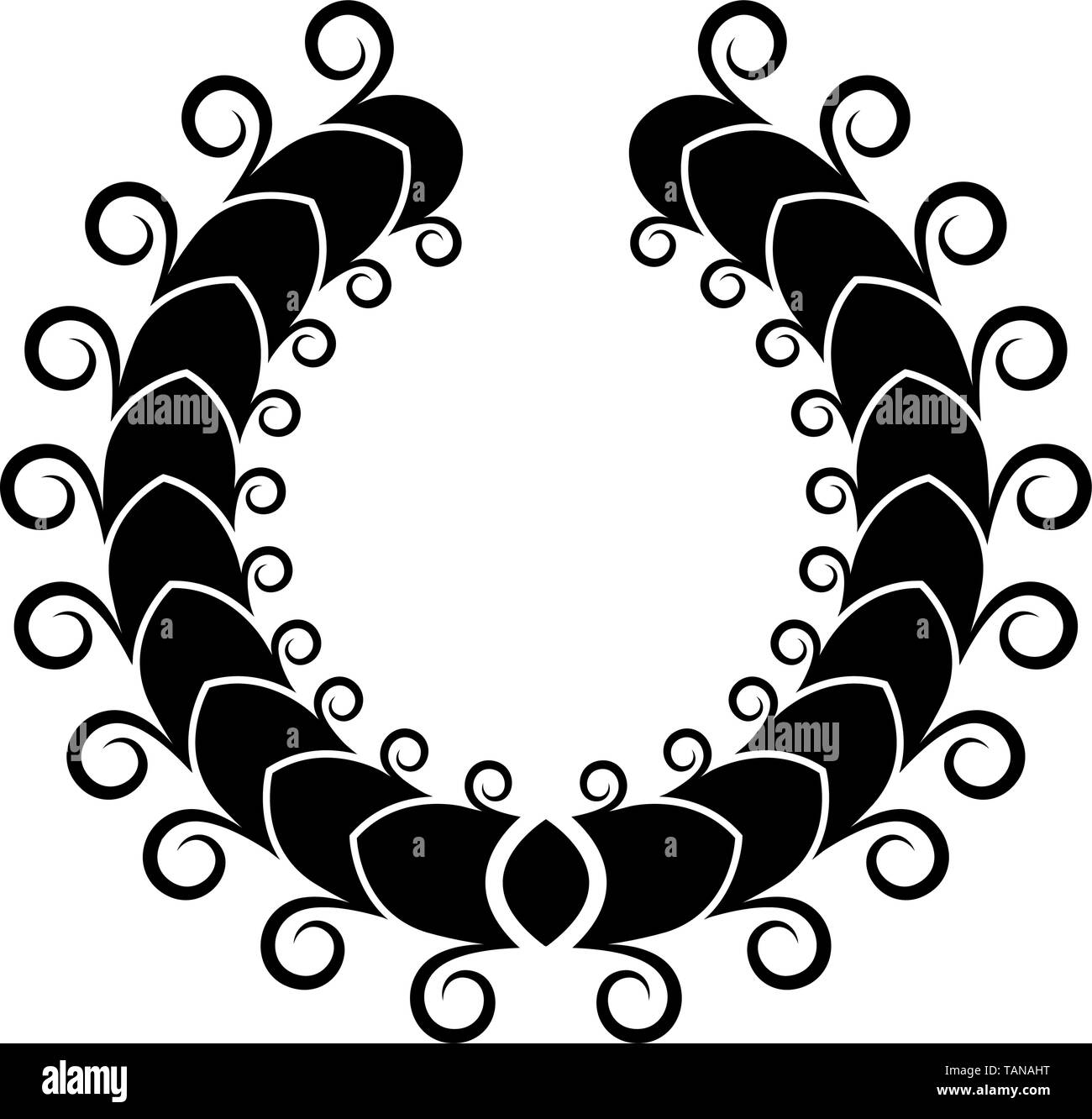 Isolated laurel wreath icon on a white background - Vector Stock Vector ...