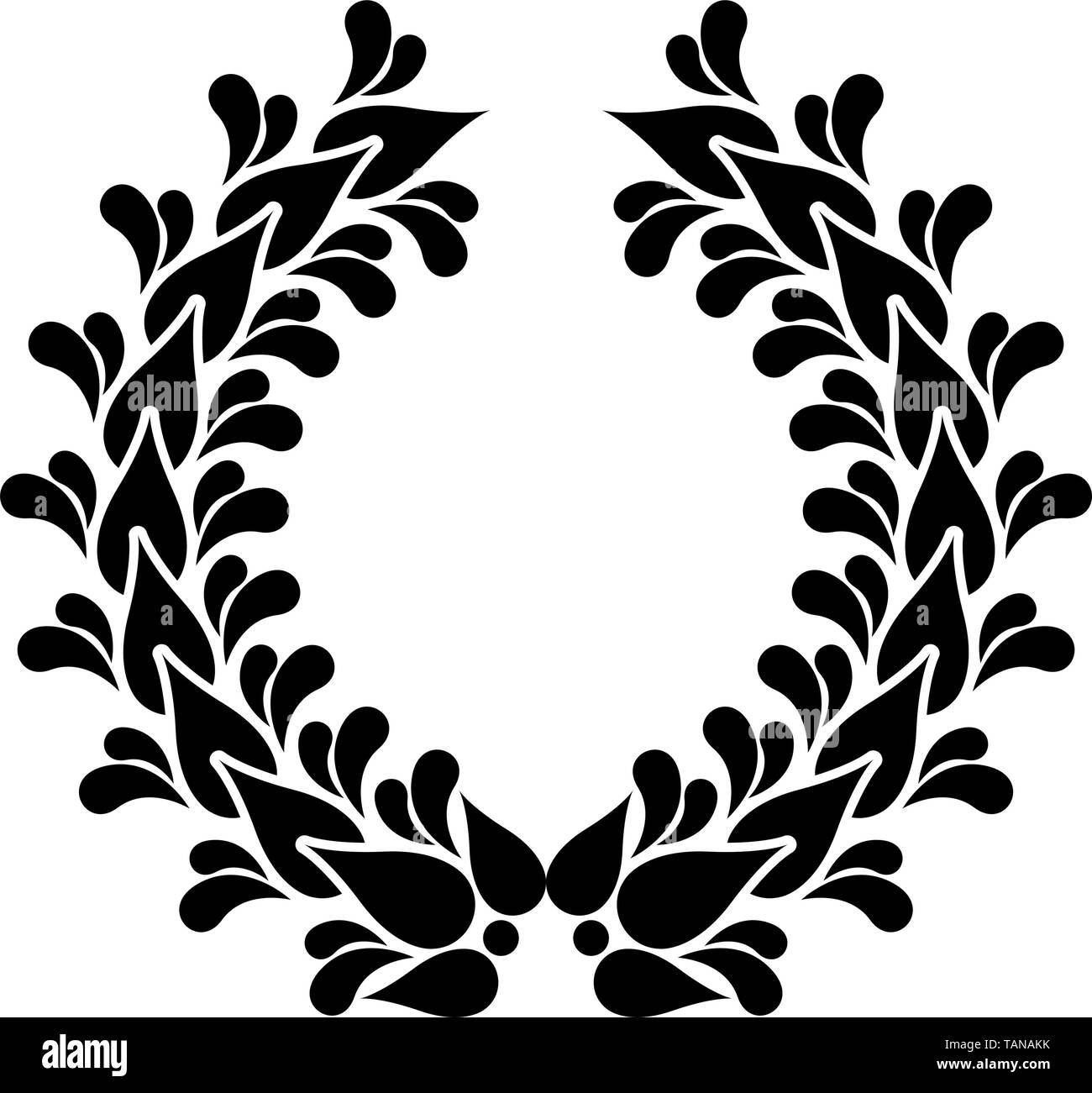 Isolated laurel wreath icon on a white background - Vector Stock Vector ...
