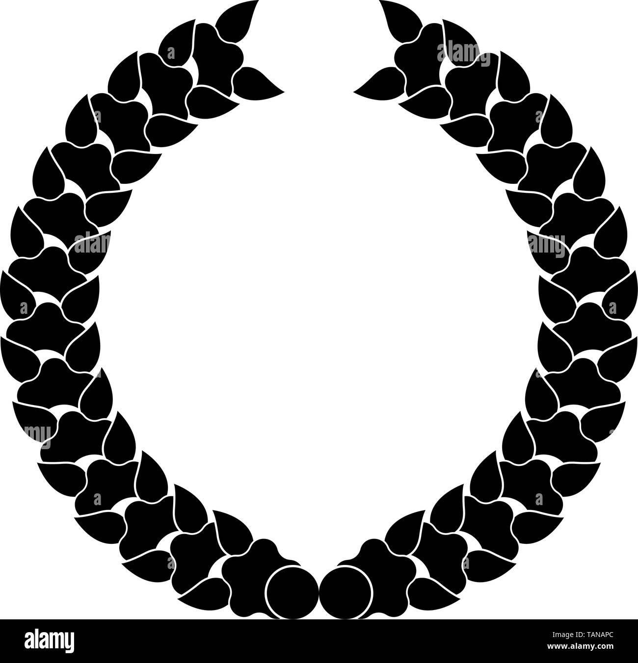 Isolated laurel wreath icon on a white background - Vector Stock Vector ...