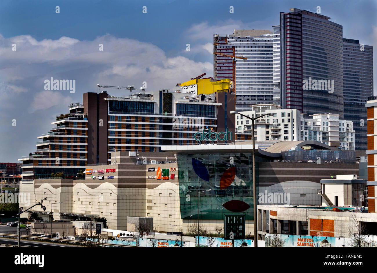 Esenyurt, Istanbul / Turkey - April 02 2019: Akbati Shopping Mall exterior view Stock Photo