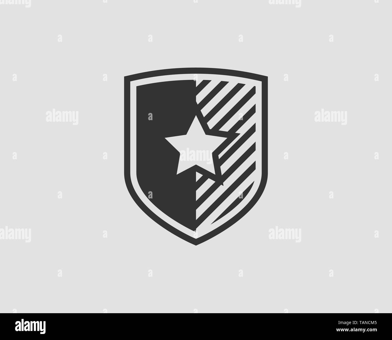 Shield vector logo with star icon Stock Vector Image & Art - Alamy