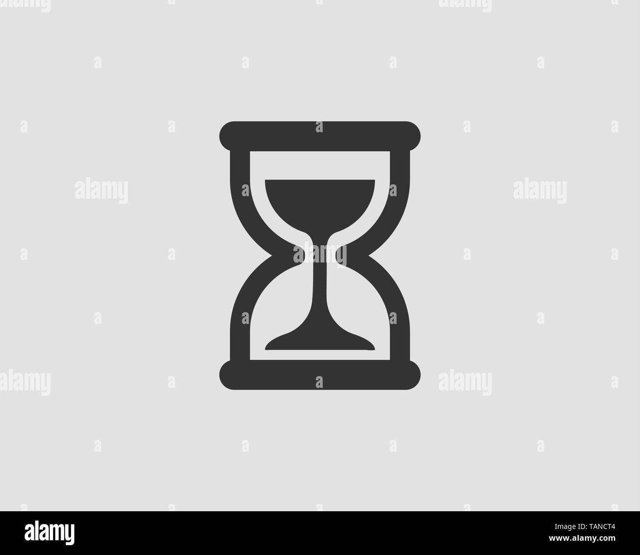 Hourglass icon flat design. Sand glass vector. Time concept Stock ...