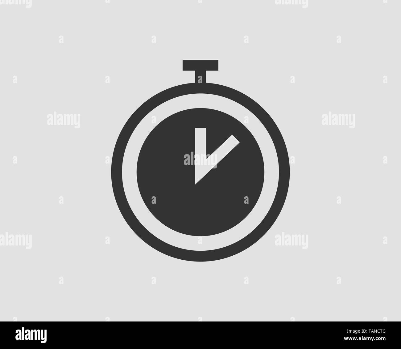 Timer icon. Stop watch vector pictogram. Stopwatch isolated on white