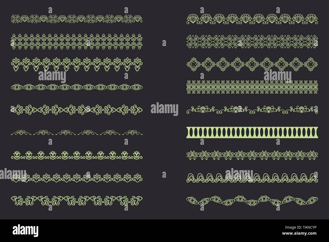 Elegant Lace Borders Frames laser cut Stock Vector