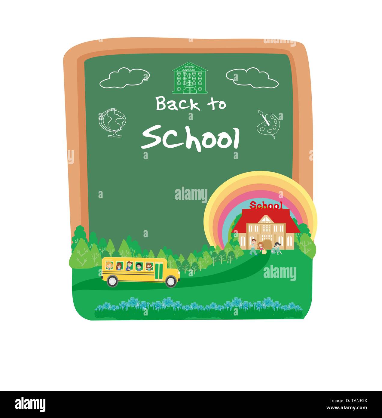 Back to school card Stock Vector