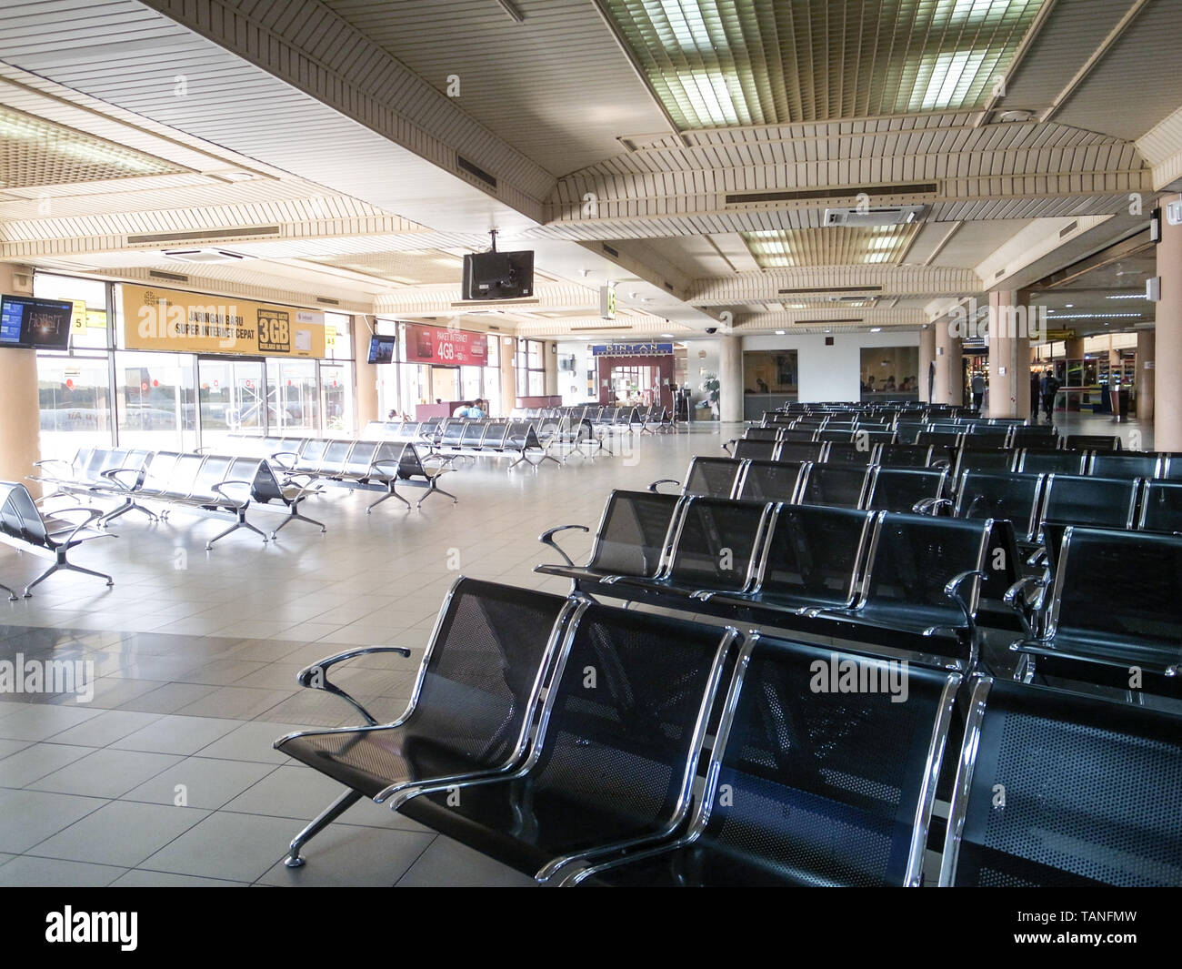 Batam, Indonesia - December 13, 2014: Situation at Hang Nadim Airport. Stock Photo