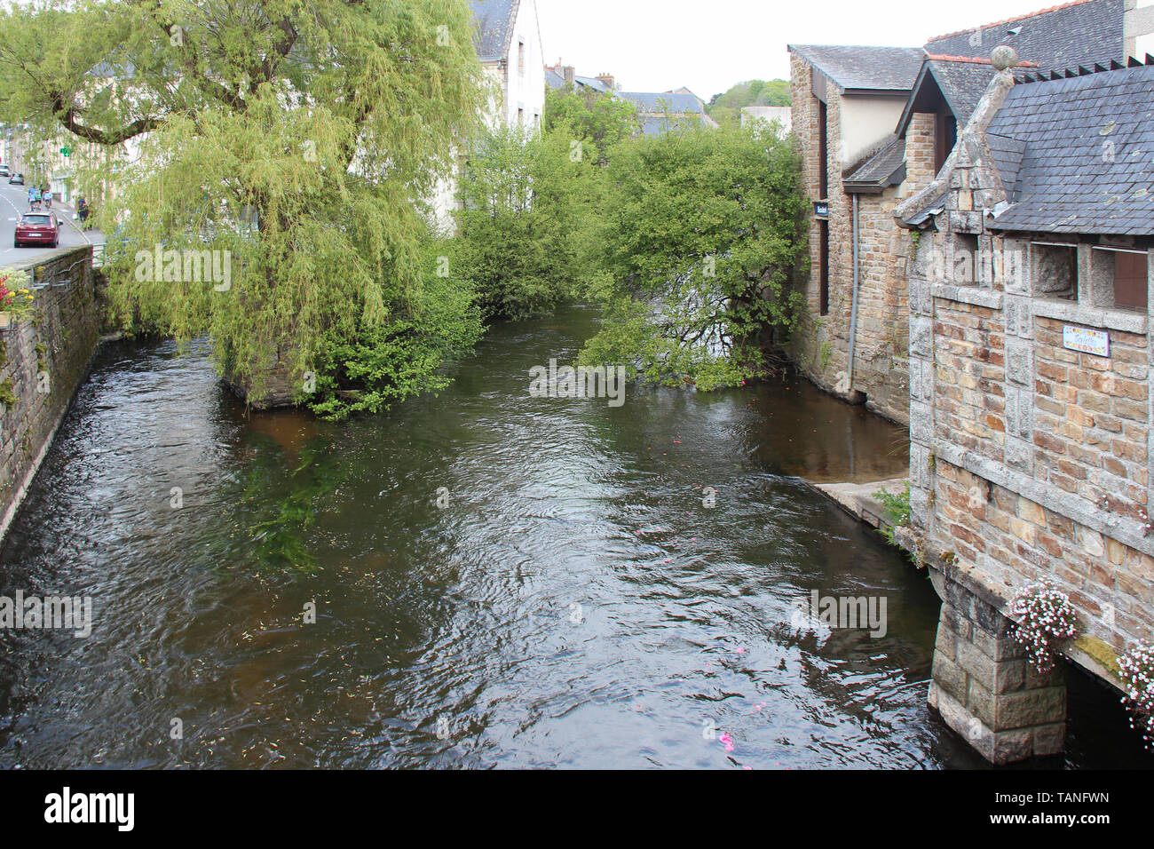 River Aven In Pont Aven Brittany France Stock Photo Alamy