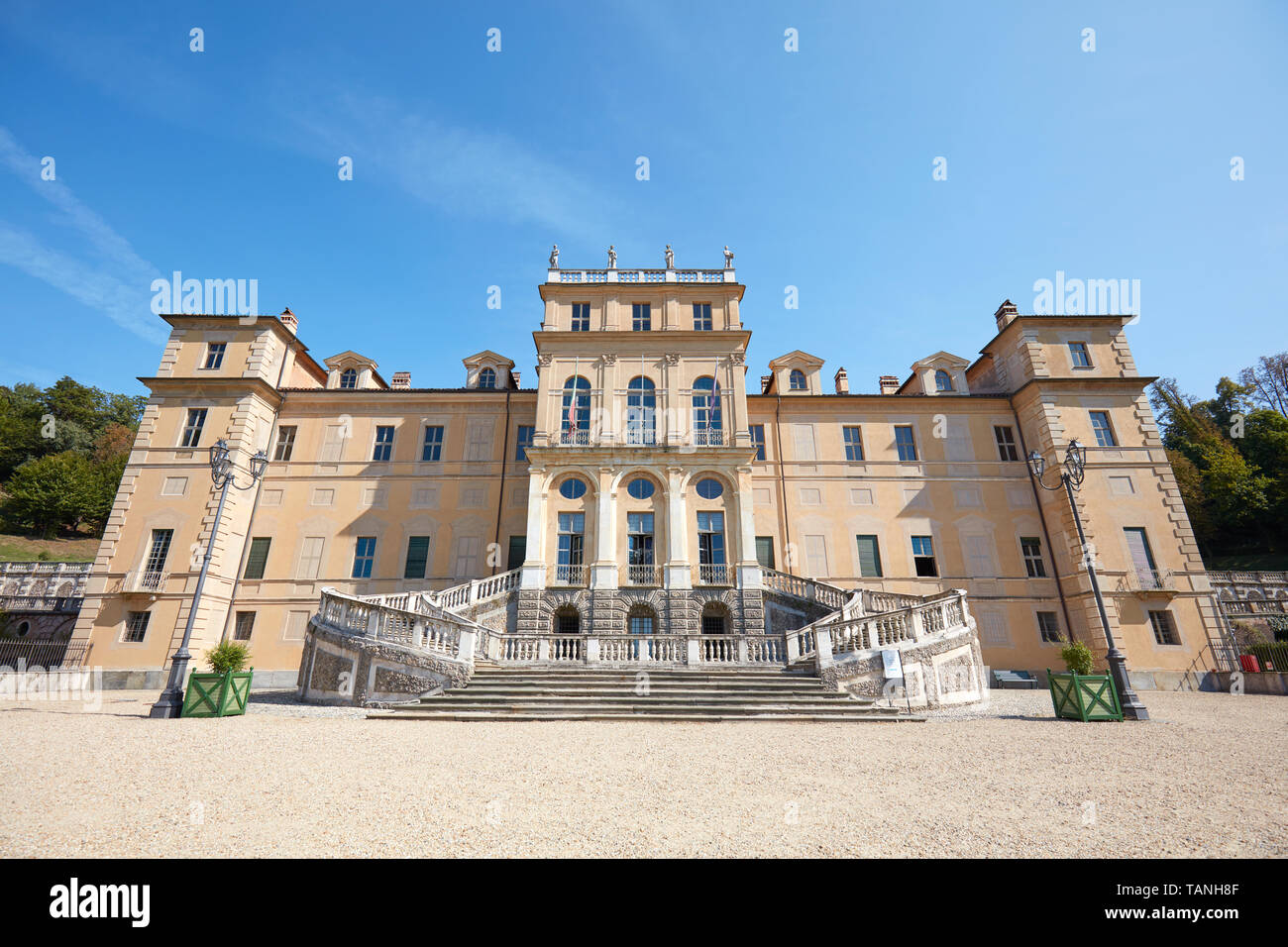 TURIN, ITALY - AUGUST 20, 2017: Villa della Regina, queen palace in a sunny summer day in Turin, Italy Stock Photo