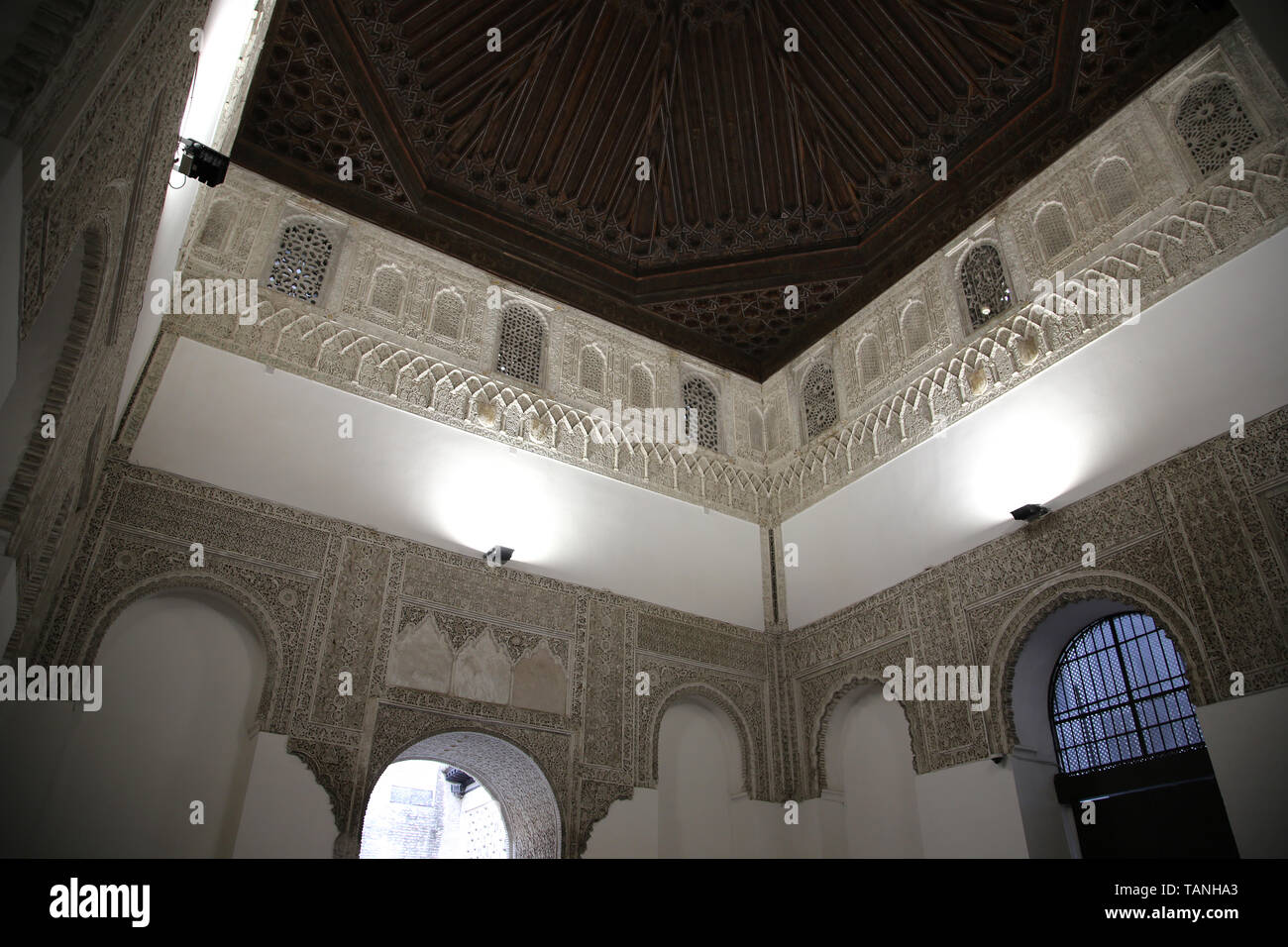 Spain. Seville. Alcazar of Seville.  Hall of Justice, 1340. Mudejar style. Stock Photo