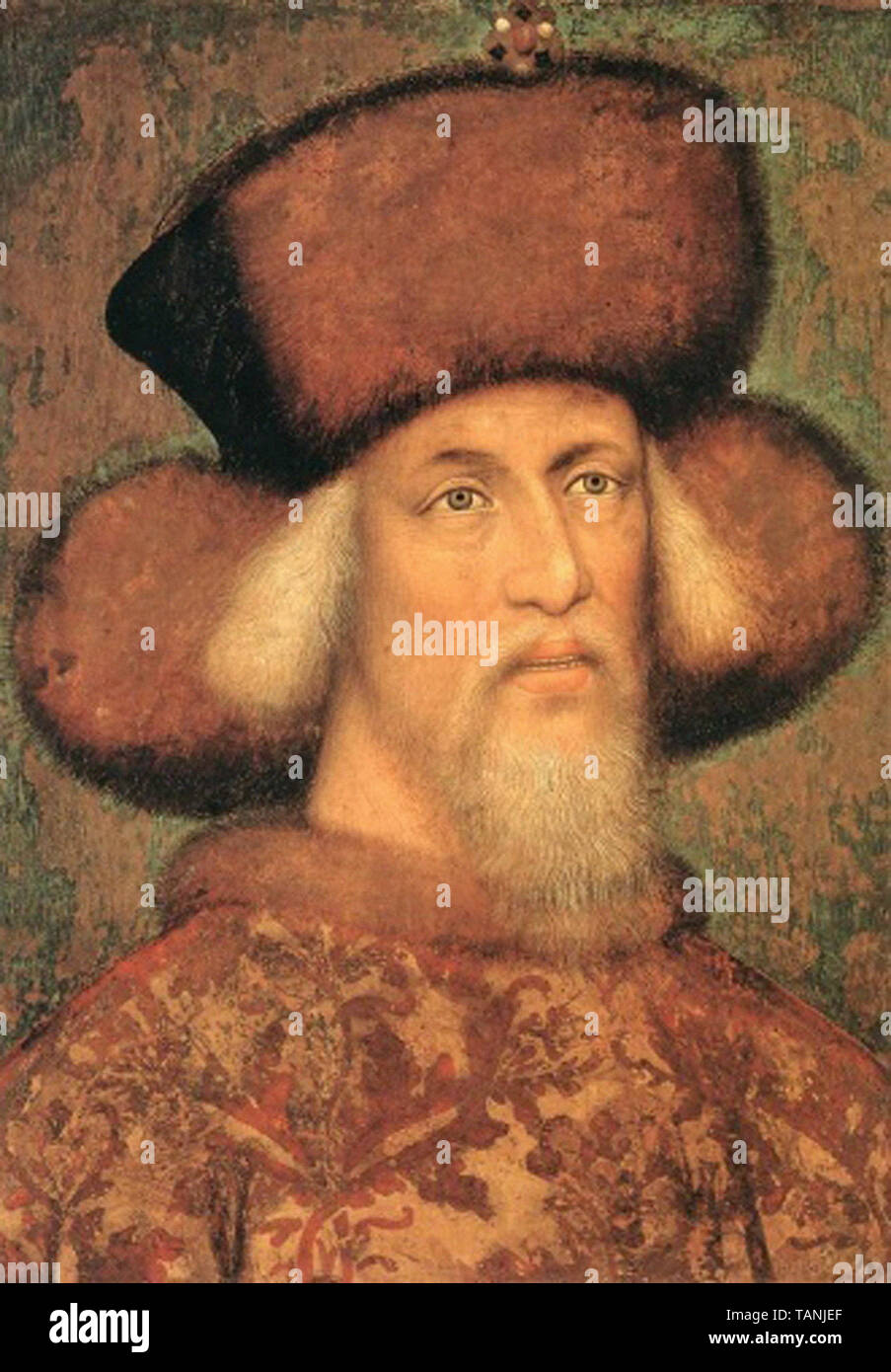 Pisanello - portrait emperor sigismund luxembourg 1433 Stock Photo