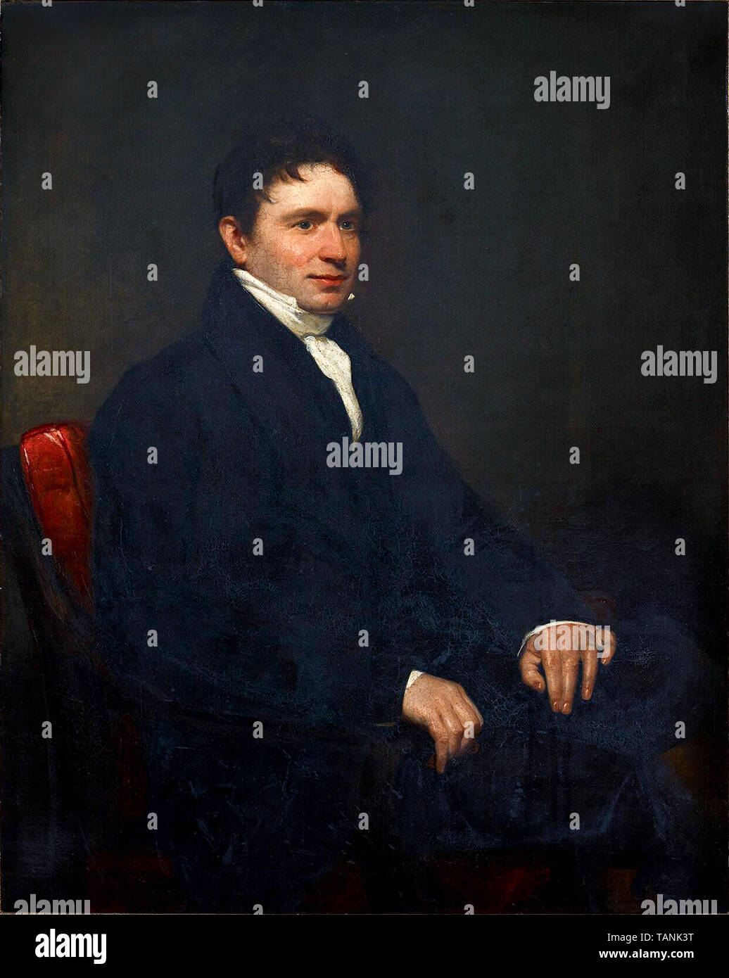 Hugh Hornby Birley, who gave the order for the Manchester and Salford Yeomanry to charge leading to the Peterloo Massacre of 16 August 1819, portrait painting, before 1845 Stock Photo